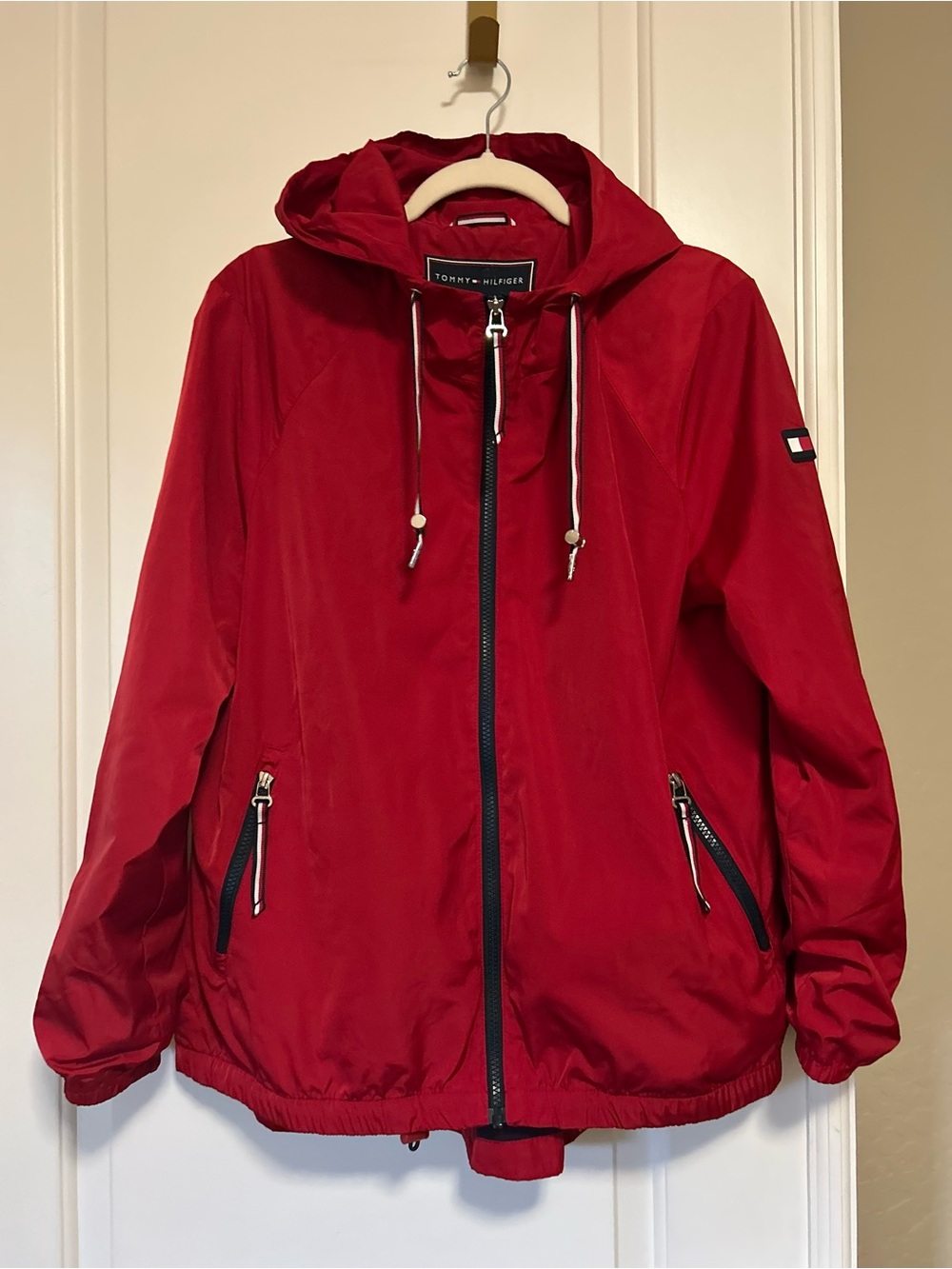 🇺🇸🍓Miss Americana🍒🇺🇸 Tommy Hilfiger Lightweight Rain & Wind Hooded Jacket🇺🇸